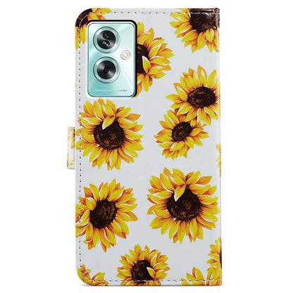 For Oppo A79 5G / A2 5G Case Leather Pattern Printing Protective Cover with Magnetic Closure