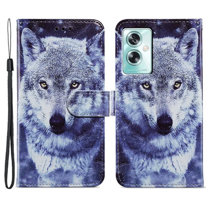For Oppo A79 5G / A2 5G Case Leather Pattern Printing Protective Cover with Magnetic Closure