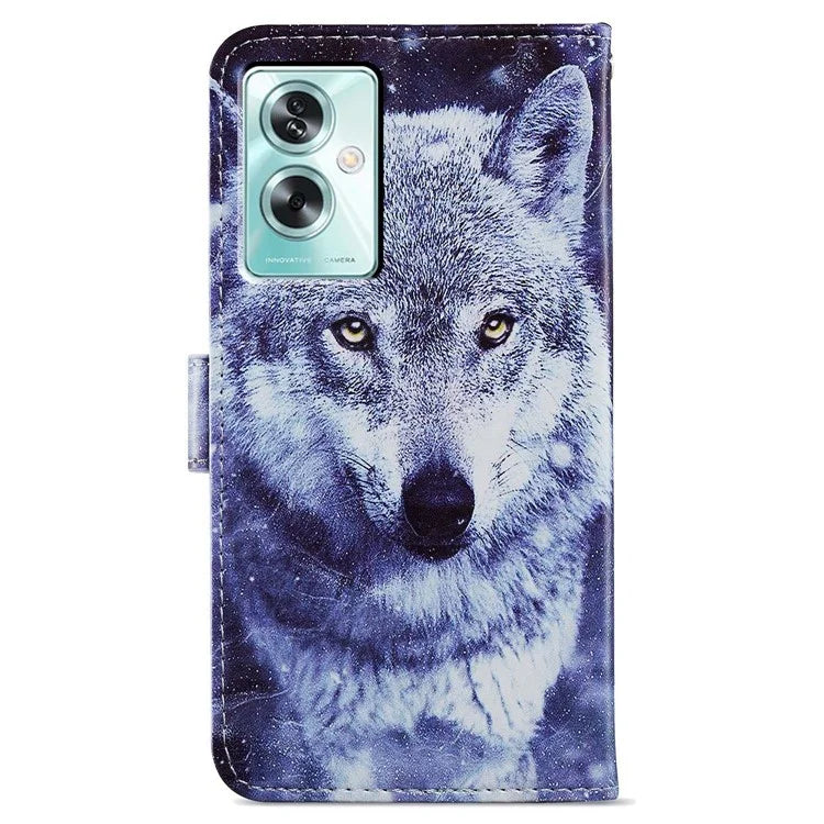 For Oppo A79 5G / A2 5G Case Leather Pattern Printing Protective Cover with Magnetic Closure