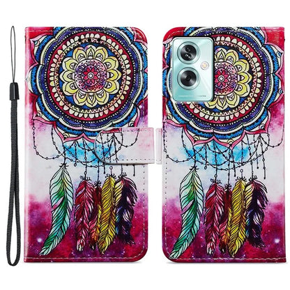 For Oppo A79 5G / A2 5G Case Leather Pattern Printing Protective Cover with Magnetic Closure