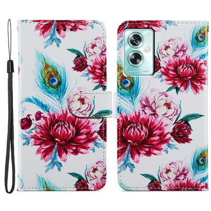 For Oppo A79 5G / A2 5G Case Leather Pattern Printing Protective Cover with Magnetic Closure
