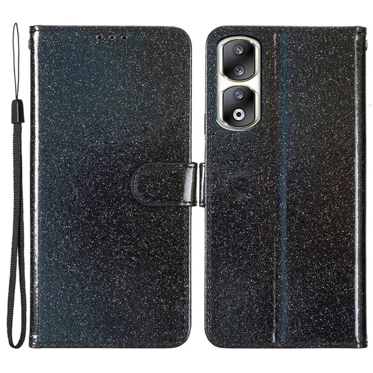 For Honor 90 Pro Case Sparkling Wallet Leather Cover with Stand Feature