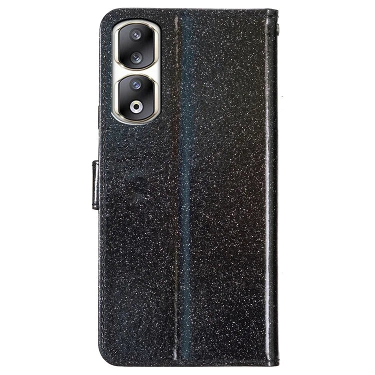 For Honor 90 Pro Case Sparkling Wallet Leather Cover with Stand Feature