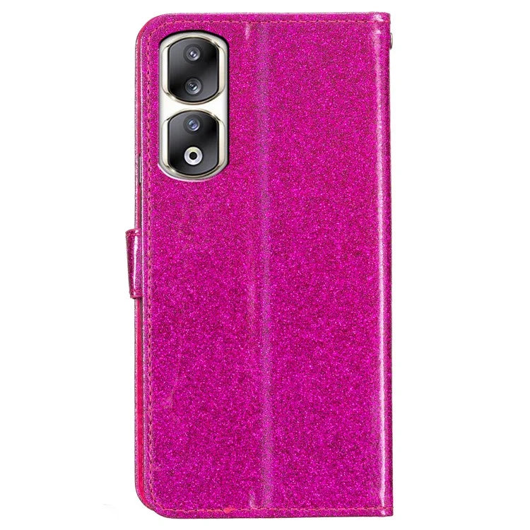 For Honor 90 Pro Case Sparkling Wallet Leather Cover with Stand Feature