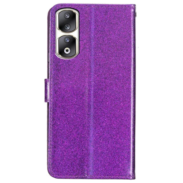 For Honor 90 Pro Case Sparkling Wallet Leather Cover with Stand Feature