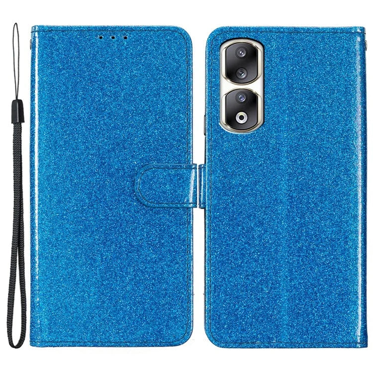 For Honor 90 Pro Case Sparkling Wallet Leather Cover with Stand Feature
