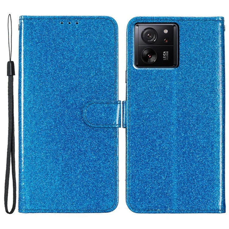 For Xiaomi 13T / 13T Pro / Redmi K60 Ultra Glitter Leather Case with Wallet Stand