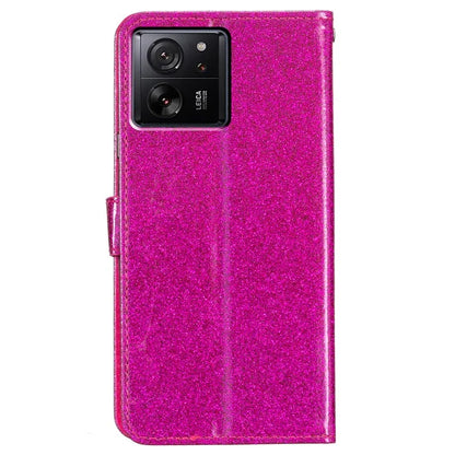 For Xiaomi 13T / 13T Pro / Redmi K60 Ultra Glitter Leather Case with Wallet Stand