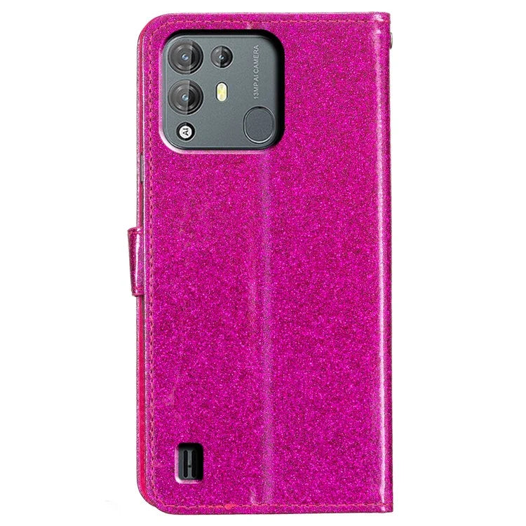 For Blackview A55 Pro Case Sparkling Leather Stand Wallet Phone Cover