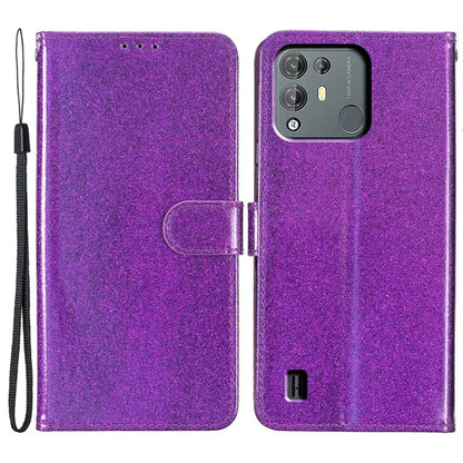 For Blackview A55 Pro Case Sparkling Leather Stand Wallet Phone Cover