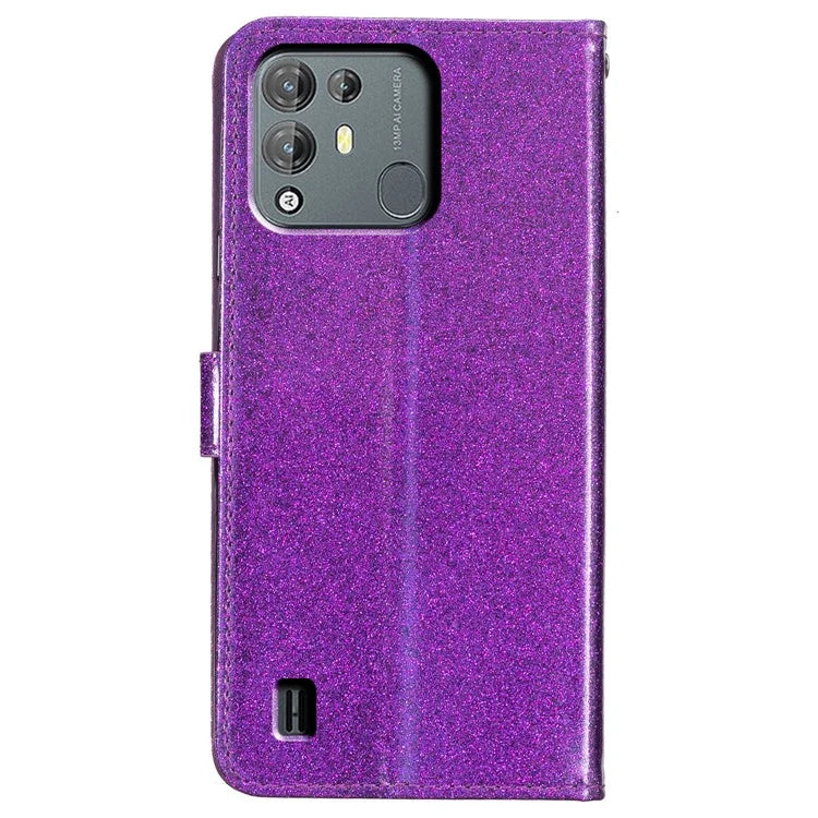 For Blackview A55 Pro Case Sparkling Leather Stand Wallet Phone Cover