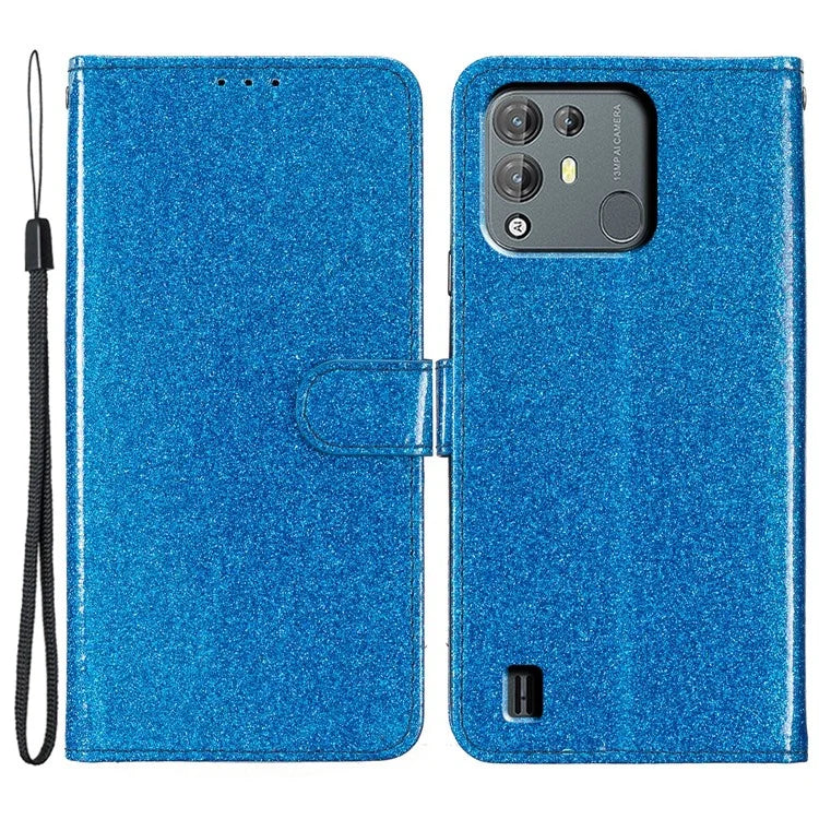 For Blackview A55 Pro Case Sparkling Leather Stand Wallet Phone Cover