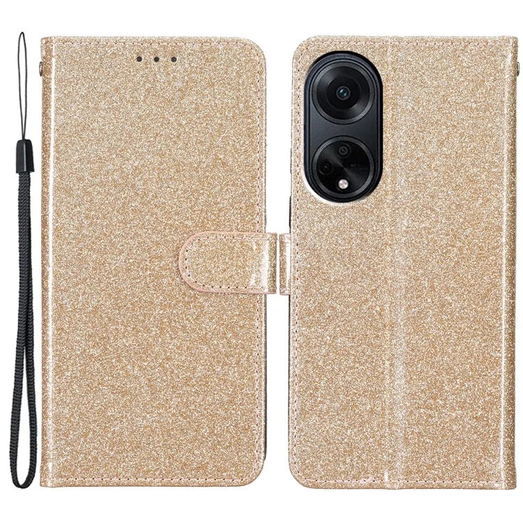 For Oppo A98 5G Glitter Leather Case Wallet Stand Phone Cover