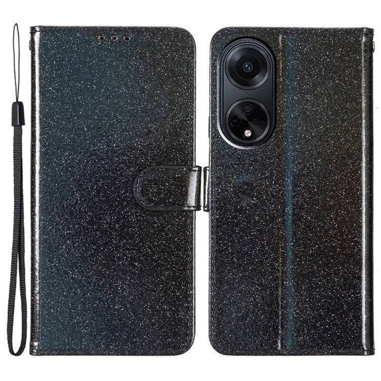 For Oppo A98 5G Glitter Leather Case Wallet Stand Phone Cover