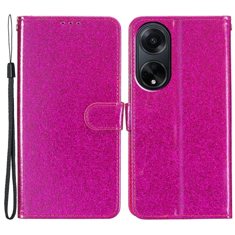 For Oppo A98 5G Glitter Leather Case Wallet Stand Phone Cover