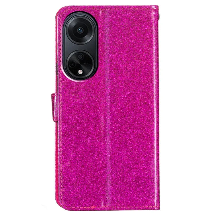 For Oppo A98 5G Glitter Leather Case Wallet Stand Phone Cover