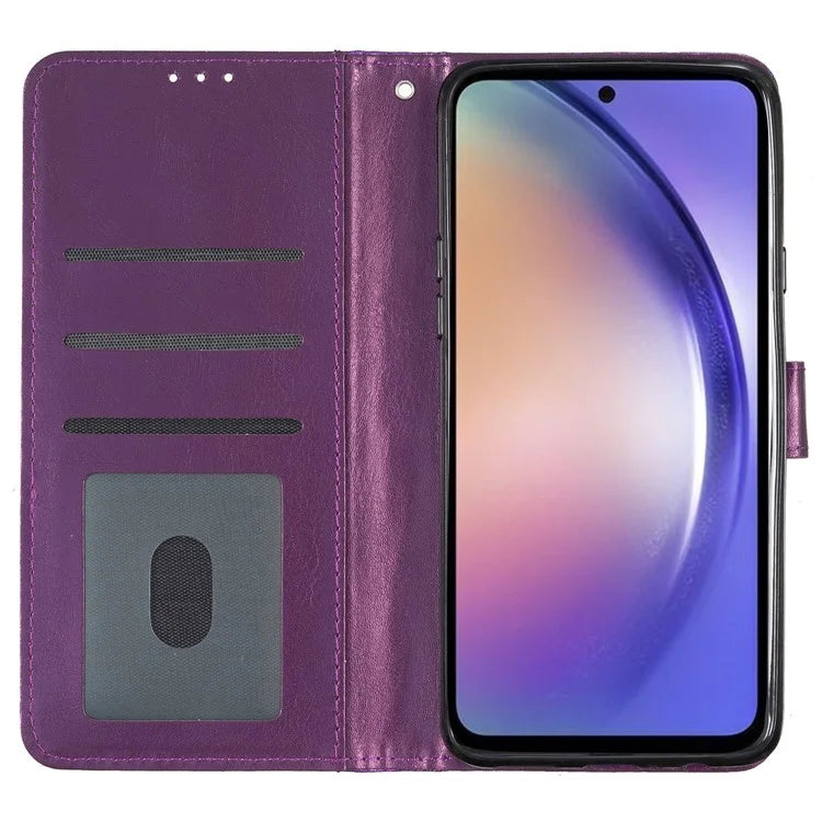 For Samsung Galaxy A55 5G Shiny Glitter Leather Case Stand Wallet Phone Cover