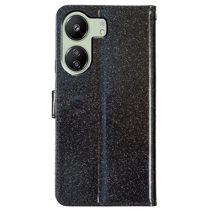 For Xiaomi Redmi 13C 4G / Poco C65 4G Case Glittering Leather Wallet Stand Cover