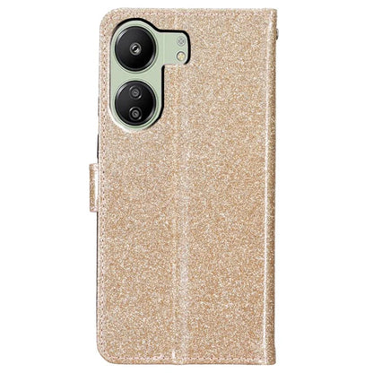 For Xiaomi Redmi 13C 4G / Poco C65 4G Case Glittering Leather Wallet Stand Cover