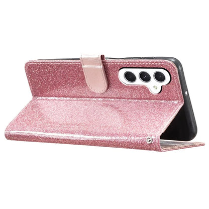 For Samsung Galaxy A35 5G Leather Case Glitter Card Slots Wallet Phone Cover