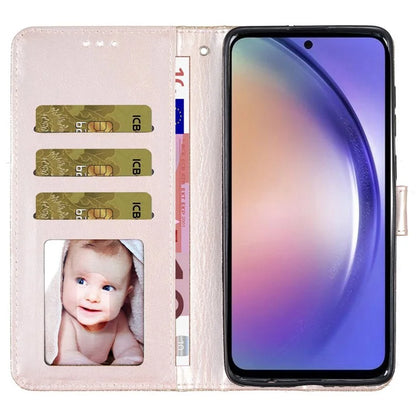 For Samsung Galaxy A35 5G Leather Case Glitter Card Slots Wallet Phone Cover