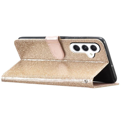For Samsung Galaxy A35 5G Leather Case Glitter Card Slots Wallet Phone Cover