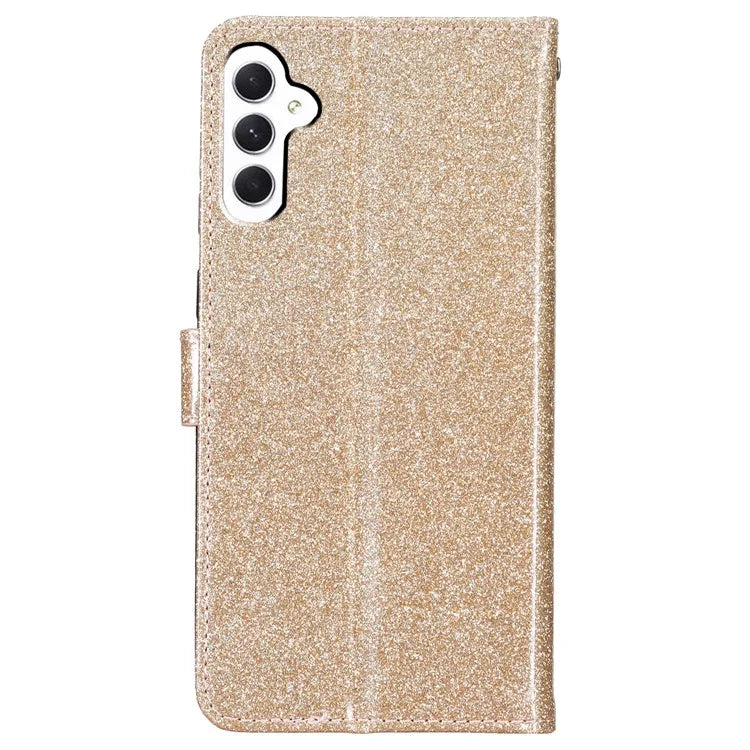 For Samsung Galaxy A35 5G Leather Case Glitter Card Slots Wallet Phone Cover