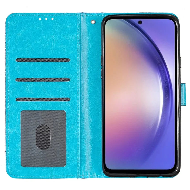 For Samsung Galaxy A35 5G Leather Case Glitter Card Slots Wallet Phone Cover
