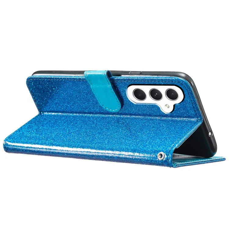 For Samsung Galaxy A35 5G Leather Case Glitter Card Slots Wallet Phone Cover