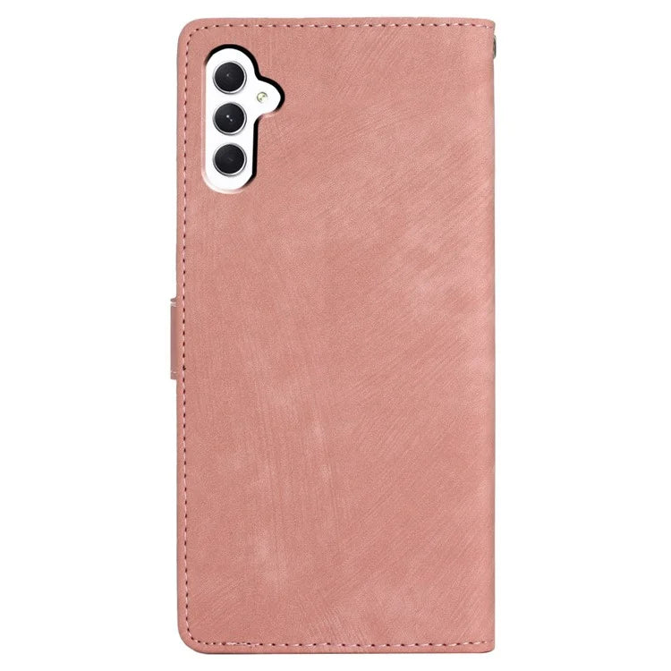 For Samsung Galaxy A35 5G Leather Wallet Case Solid Color Skin-Feel Phone Cover