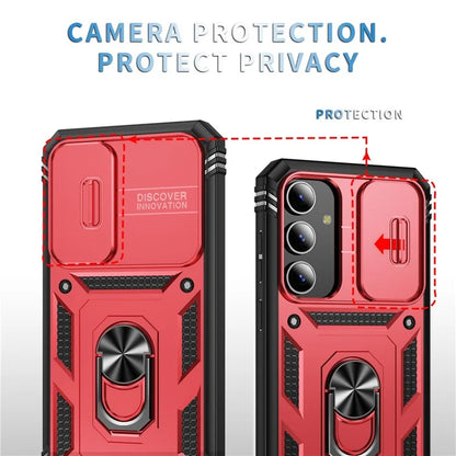 Slide Window Design for Samsung Galaxy S24+ Phone Case TPU+PC Protective Cover