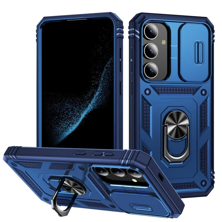 Slide Window Design for Samsung Galaxy S24+ Phone Case TPU+PC Protective Cover