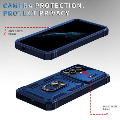 Slide Window Design for Samsung Galaxy S24+ Phone Case TPU+PC Protective Cover