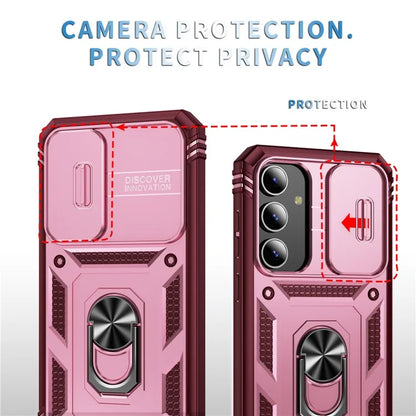 Slide Window Design for Samsung Galaxy S24+ Phone Case TPU+PC Protective Cover