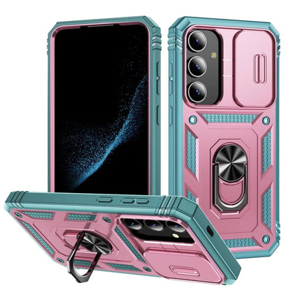 Slide Window Design for Samsung Galaxy S24+ Phone Case TPU+PC Protective Cover
