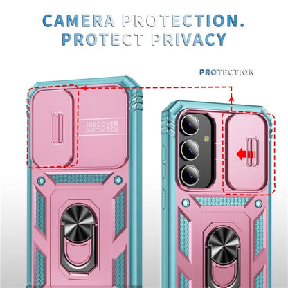 Slide Window Design for Samsung Galaxy S24+ Phone Case TPU+PC Protective Cover
