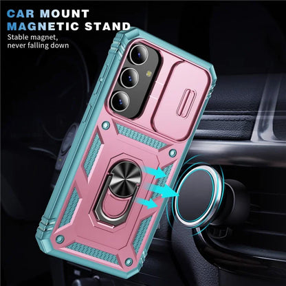 Slide Window Design for Samsung Galaxy S24+ Phone Case TPU+PC Protective Cover