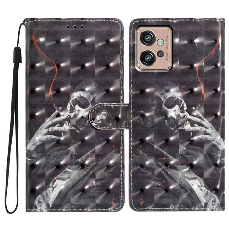 3D Pattern Series for Motorola Moto G32 4G Case Leather Wallet Cover with Card Holder