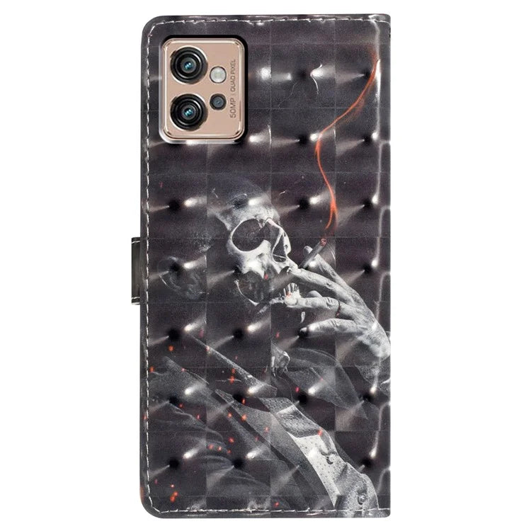 3D Pattern Series for Motorola Moto G32 4G Case Leather Wallet Cover with Card Holder
