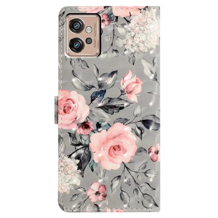 3D Pattern Series for Motorola Moto G32 4G Case Leather Wallet Cover with Card Holder