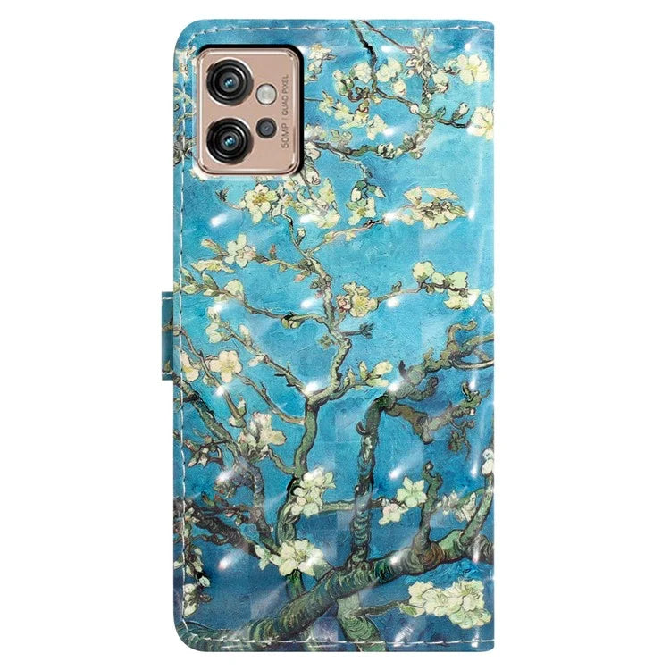 3D Pattern Series for Motorola Moto G32 4G Case Leather Wallet Cover with Card Holder