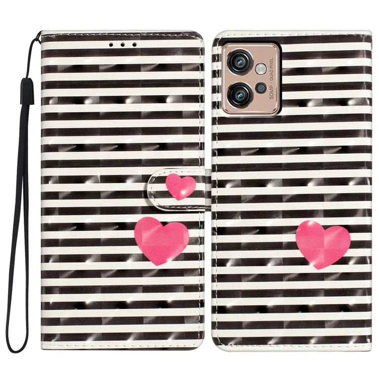 3D Pattern Series for Motorola Moto G32 4G Case Leather Wallet Cover with Card Holder