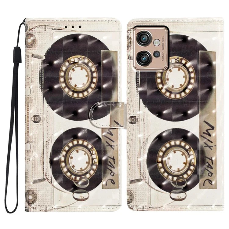 3D Pattern Series for Motorola Moto G32 4G Case Leather Wallet Cover with Card Holder