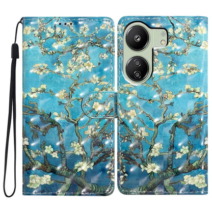 For Xiaomi Redmi 13C 4G / Poco C65 4G Leather Case 3D Pattern Cover with Card Organizer