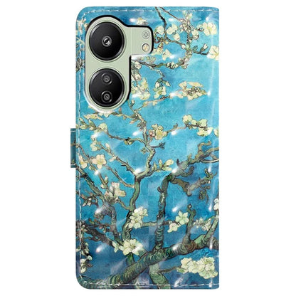 For Xiaomi Redmi 13C 4G / Poco C65 4G Leather Case 3D Pattern Cover with Card Organizer