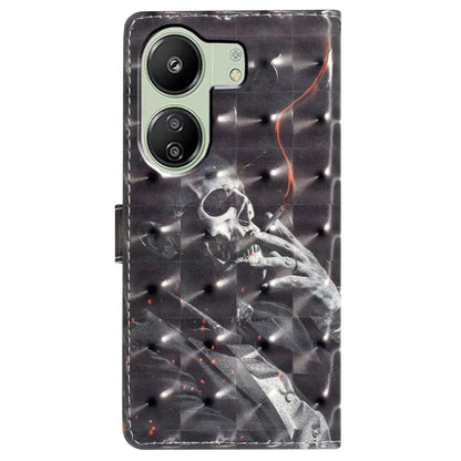For Xiaomi Redmi 13C 4G / Poco C65 4G Leather Case 3D Pattern Cover with Card Organizer