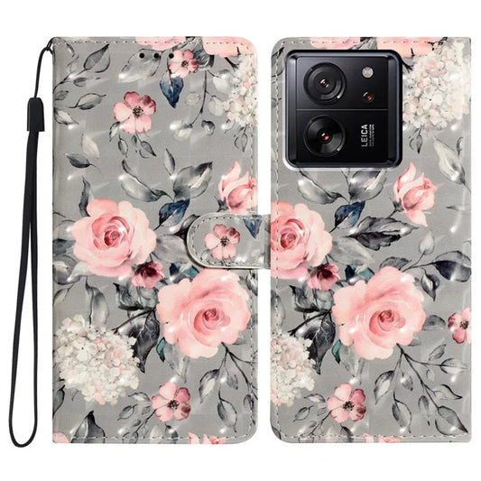 For Xiaomi 13T / 13T Pro / Redmi K60 Ultra Wallet Phone Case 3D Pattern Design Magnetic Folio Cover