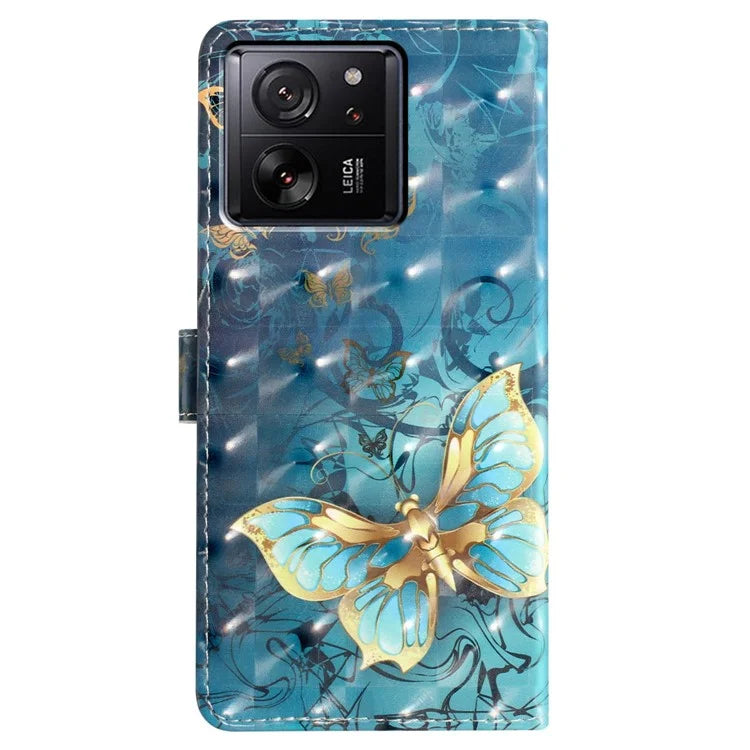 For Xiaomi 13T / 13T Pro / Redmi K60 Ultra Wallet Phone Case 3D Pattern Design Magnetic Folio Cover