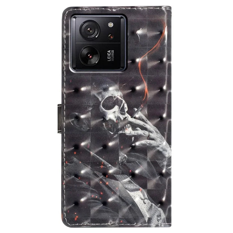 For Xiaomi 13T / 13T Pro / Redmi K60 Ultra Wallet Phone Case 3D Pattern Design Magnetic Folio Cover