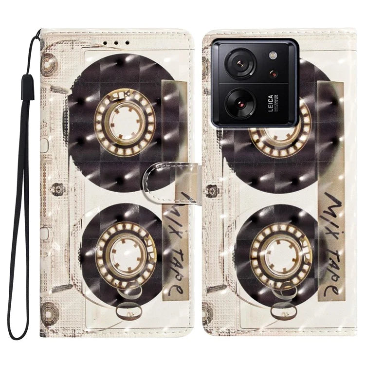 For Xiaomi 13T / 13T Pro / Redmi K60 Ultra Wallet Phone Case 3D Pattern Design Magnetic Folio Cover